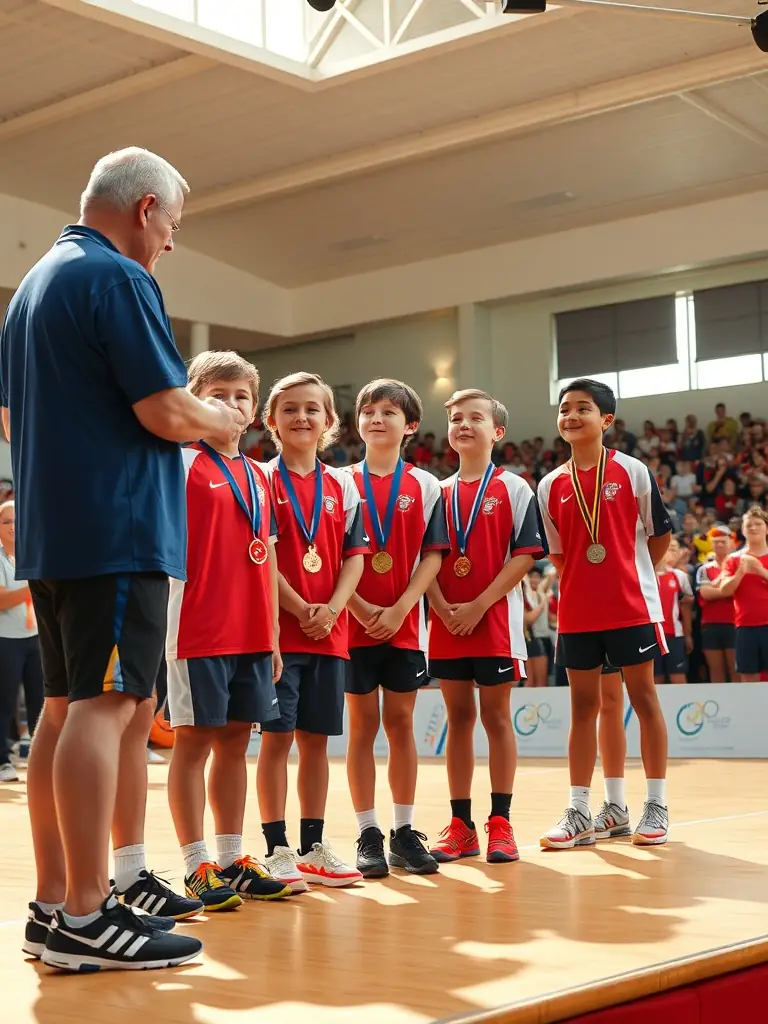 A celebratory image of Judo Club SIME members receiving medals at a regional judo competition, highlighting the club's competitive success.