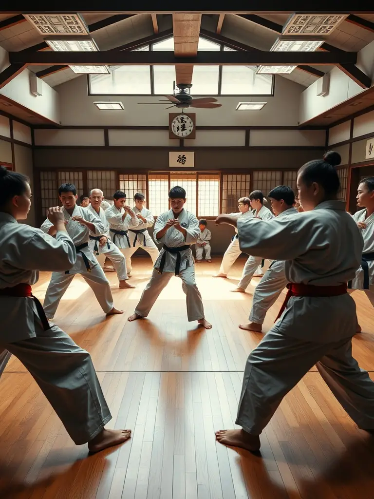 Adults practicing Judo throws and grappling techniques during an advanced training session at Judo Club SIME.
